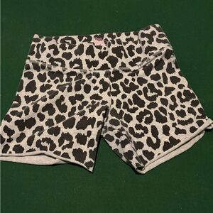 Victoria's Secret Black and White Animal Print Athletic Shorts